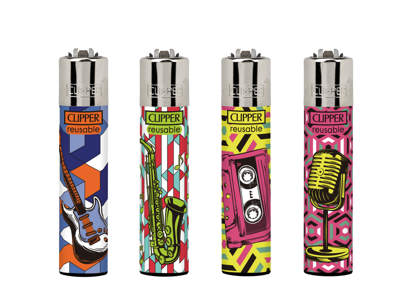 Clipper lighters set of 4 (Musical Instruments)