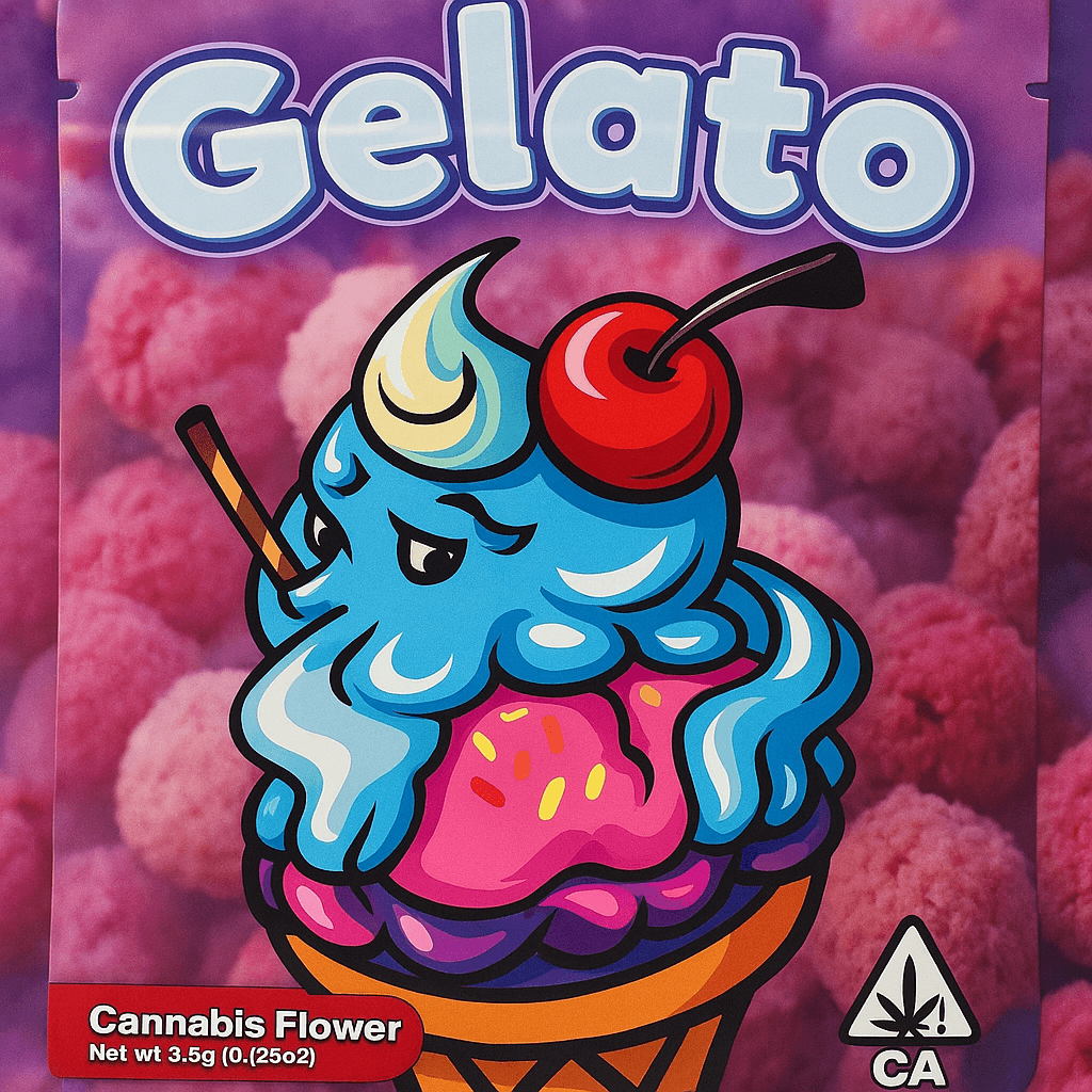Gelato branded Mylar bags