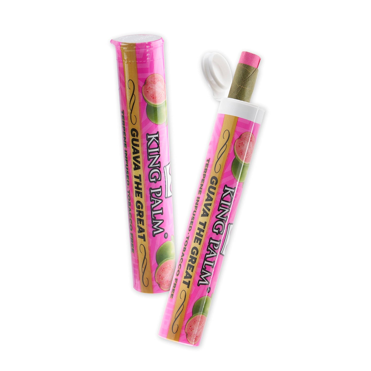 Single tube containing guava flavoured pre rolled palm leaf