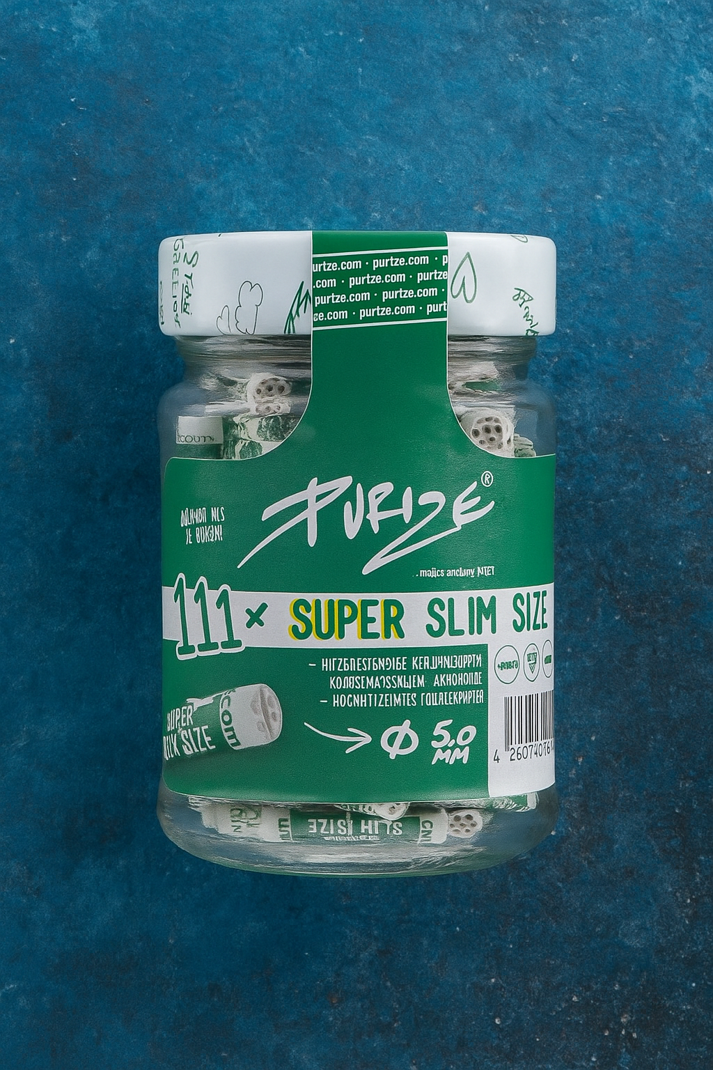 Purize super slim 5mm charcoal activated tips x 111