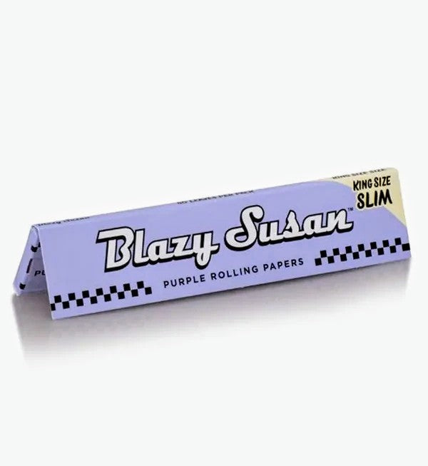 Blazy Susan purple rolling paper packaging on a white background