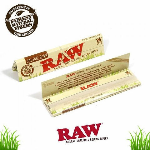 Raw Organic king-size rolling papers x 5