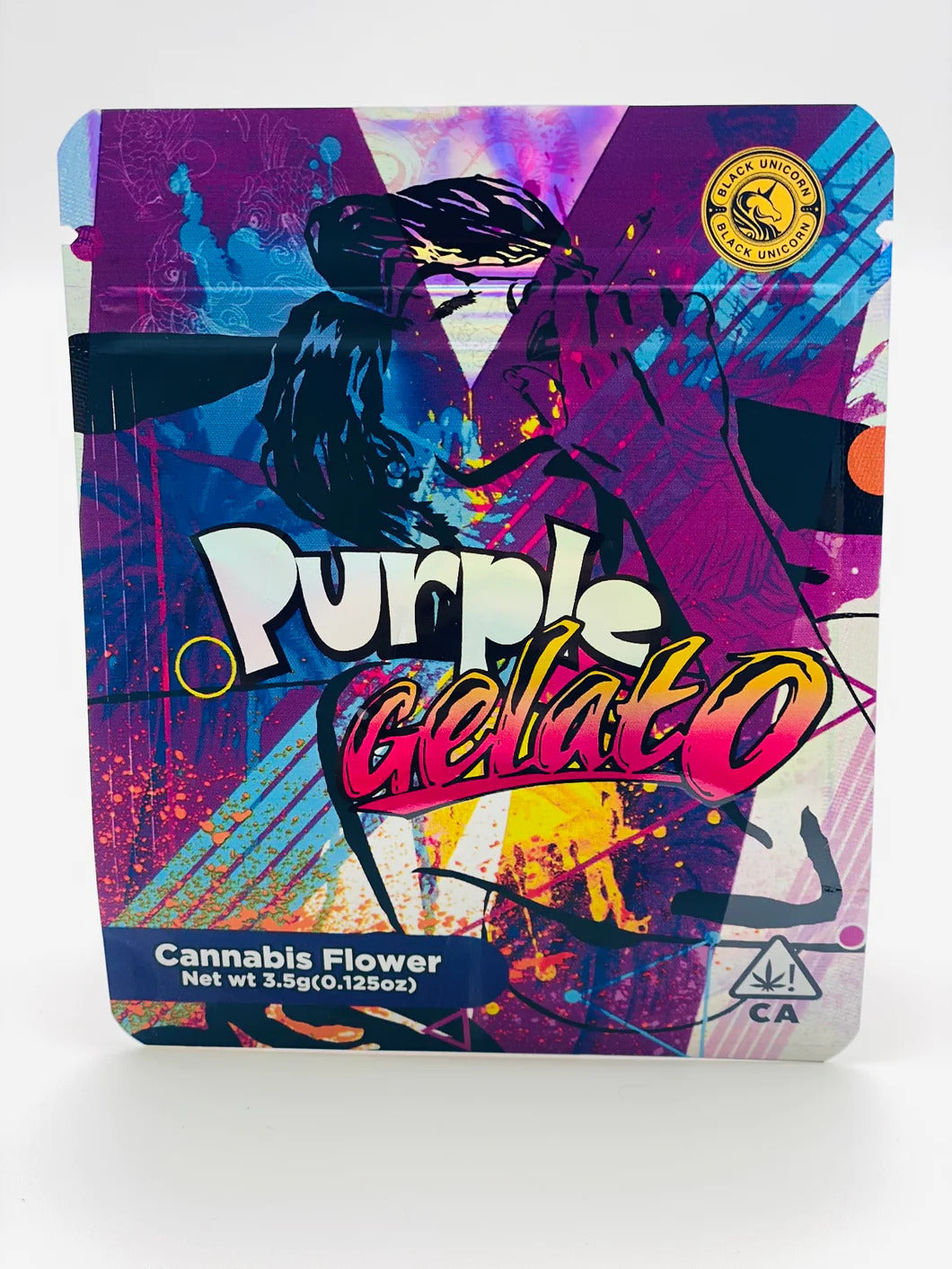 Purple gelato Mylar bags x 50