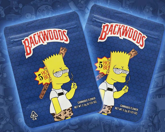Backwoods Mylar weed bags blue
