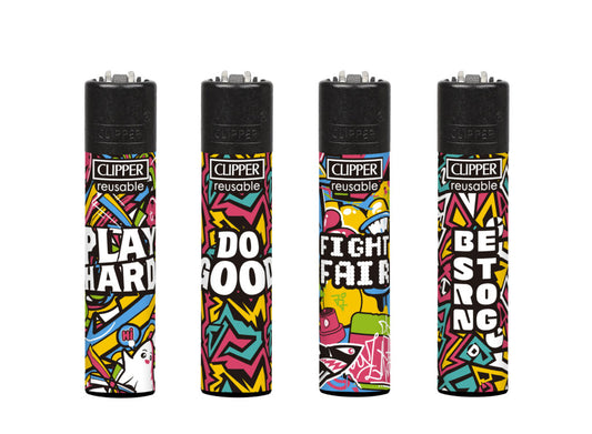 Clipper lighters set of 4 (Slogans)