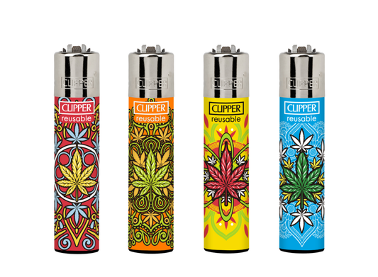 Clipper lighter set of 4 (Mandala Leaf)