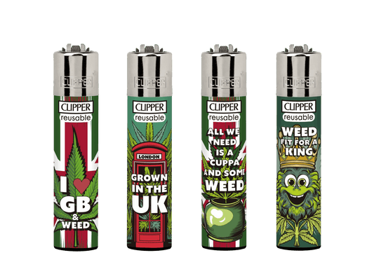 Clipper lighters set of 4 - UK Weed 1/4