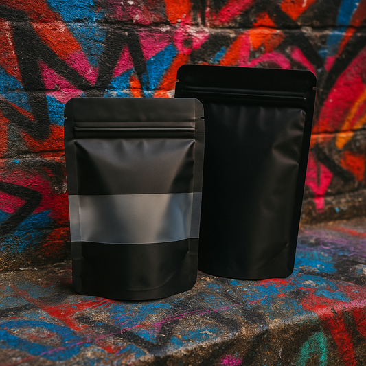 Plain black Mylar bags x 50