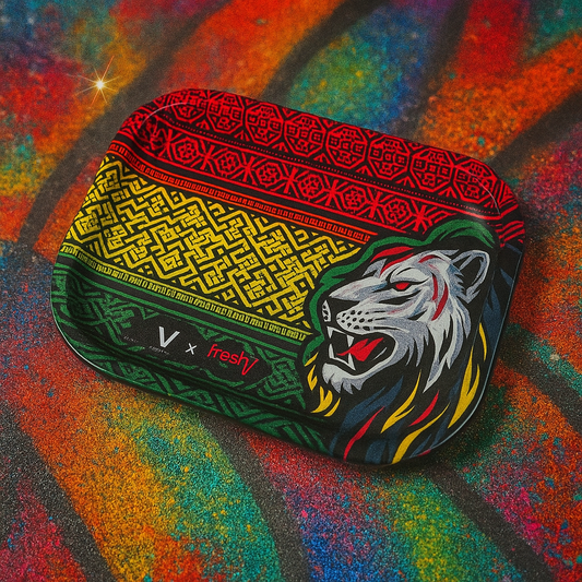 Small rasta lion rolling tray