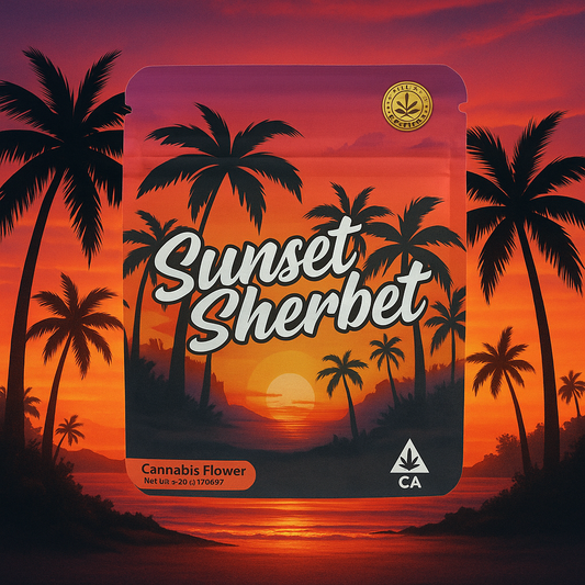 Sunset Sherbet Mylar bags x 50