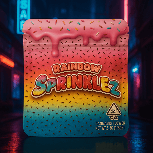 Rainbow sprinkles Mylar bags x 50