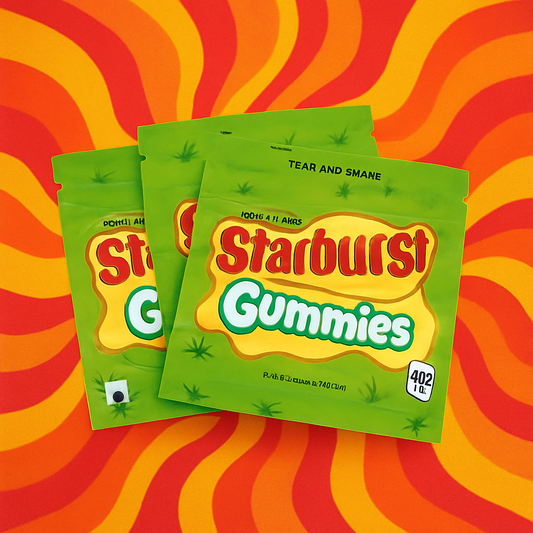 Mylar calipacks for gummies x 50