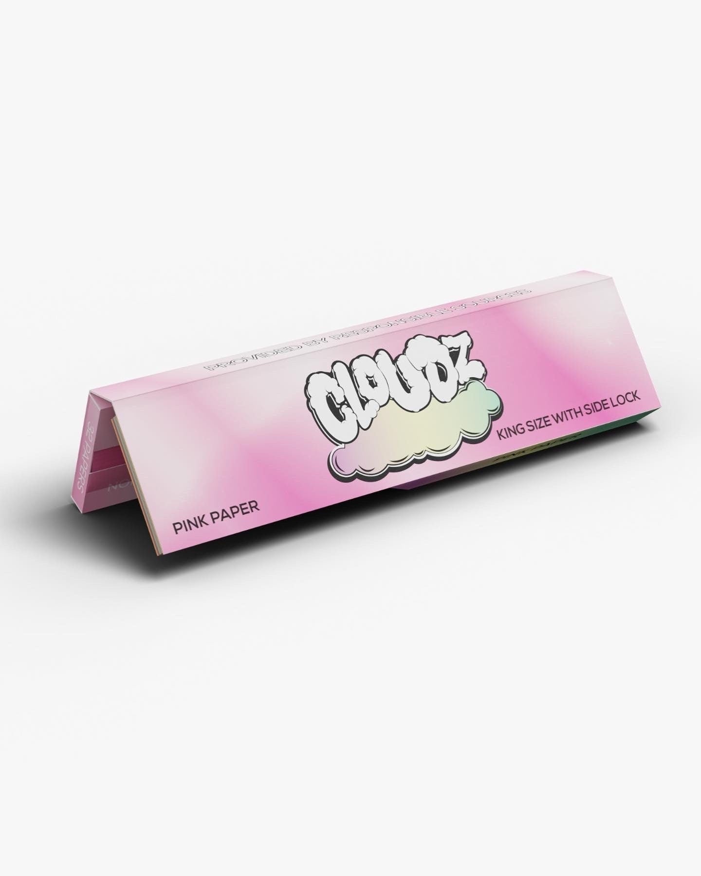 Pink coloured rolling papers from cloudz