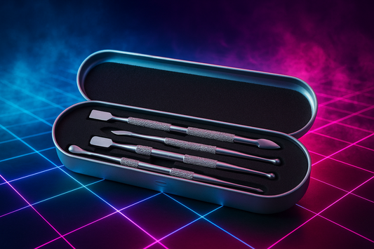 Stainless dab tools with case 