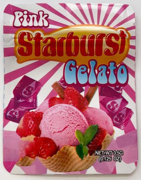 Pink starburst gelato Mylar 