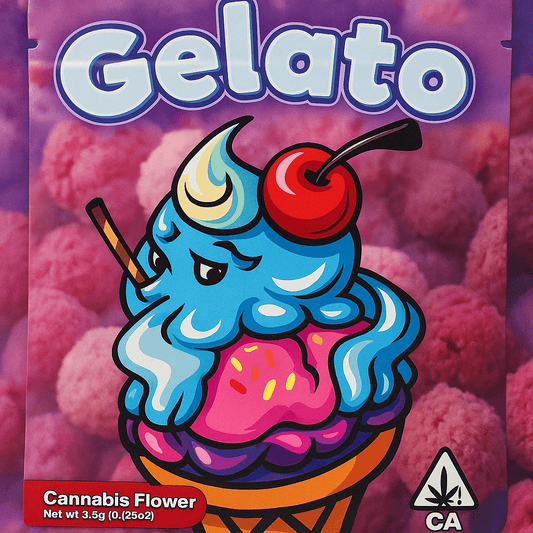 Gelato branded Mylar bags 