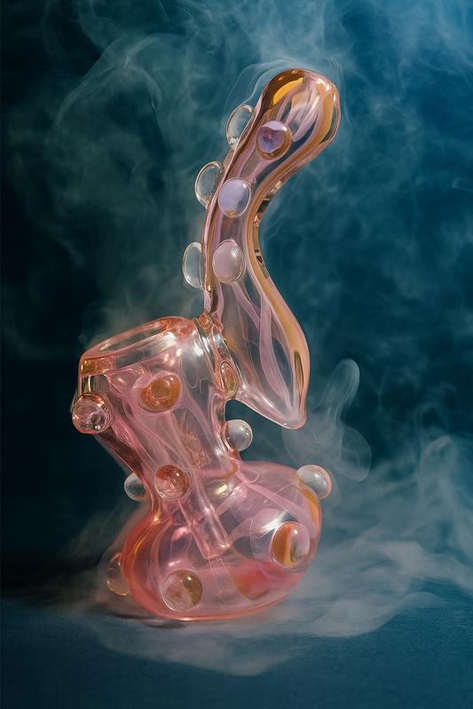 Beautiful glass bubbler pipe 