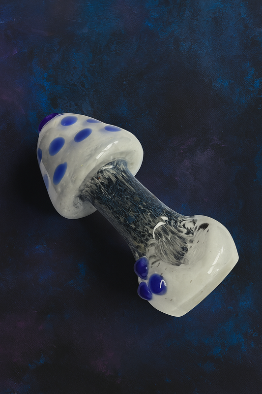 Glass art mushroom pipe 