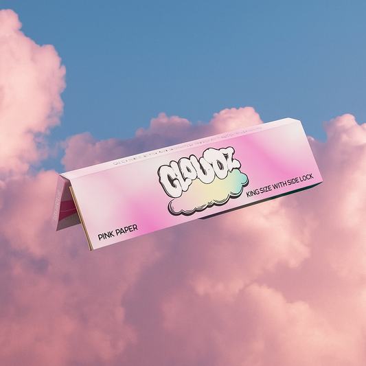 Pink rolling papers and tips 