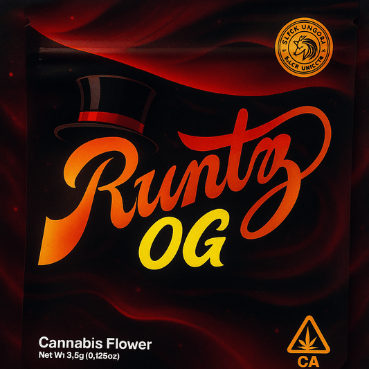 Runtz branded Mylar bags 