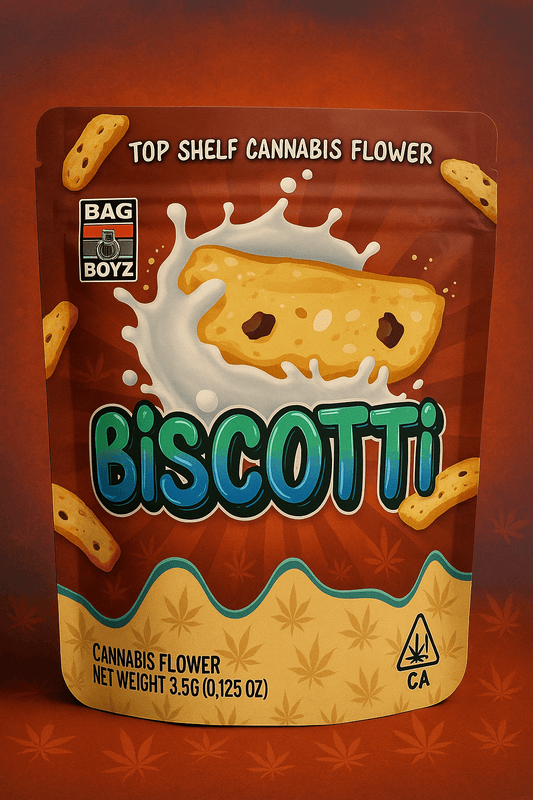 Biscotti branded Mylar bags 