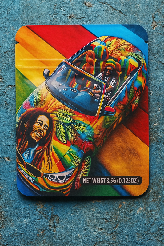 Marley Rasta Design Mylar Calipacks x 50