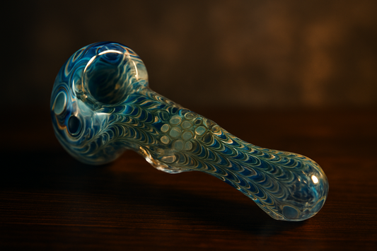 Handmade 5" Glass Pipe – Hypnotic Swirl Design (One-of-a-Kind)